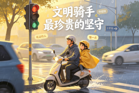 我的爸爸妈妈是文明骑手 —— 平凡骑行路，言传育童心