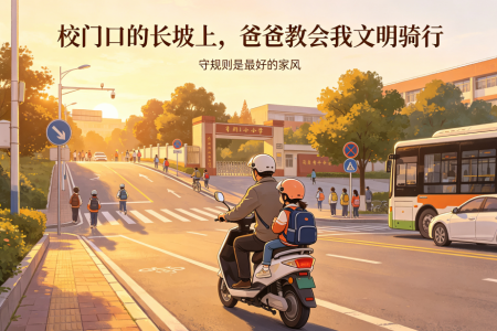 我的爸爸是文明骑手 —— 一次慢行，一堂文明课